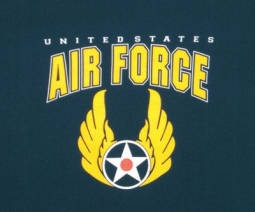 Military US Air Force Logo Shirt Navy Blue