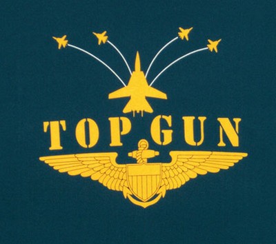Top Gun T-Shirt Navy/Gold Top Gun Graphic T: Army Navy Shop