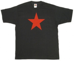 Red Star T-Shirt Black W/Red Star Shirt