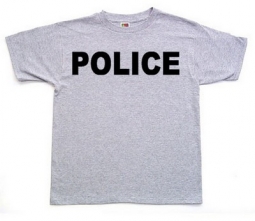 Police T-Shirts Grey/Black Police Tee