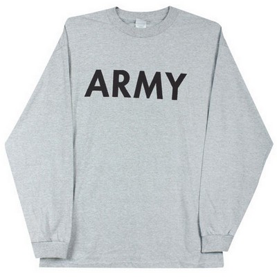 Army Shirt Long Sleeve Grey Army T-Shirt: Army Navy Shop