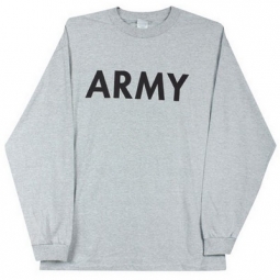 Army Shirt Long Sleeve Grey Army T-Shirt