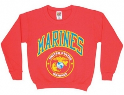Child's U.S. Marines Logo Sweatshirt Red