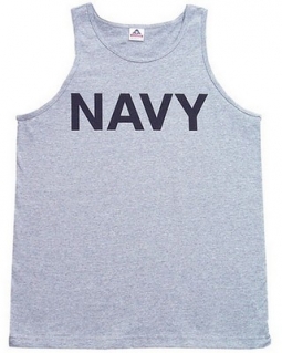 Navy Workout Tank Tops Grey