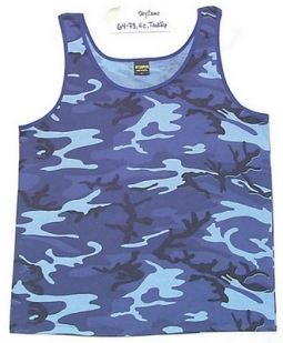 Camo Tank Tops Sky Blue Camouflage Tank