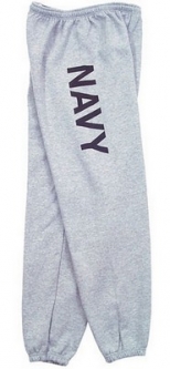 Navy Sweatpants Grey/Black Navy Logo Sweats