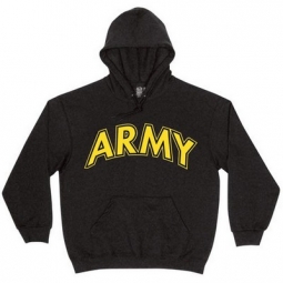 Army Hoodies Black/Gold Arched Army Logo