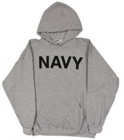 Youth's Military Navy Logo Hooded Sweatshirt