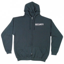 Security Logo Sweatjacket Zip Front Hooded