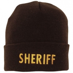 Police Watch Cap Gold Sheriff Logo Knit Cap