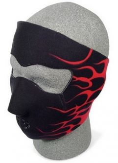Flames Sport Face Mask Black/Red Flame Mask