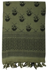 Skulls Shemagh Wrap Olive Drab Shemagh