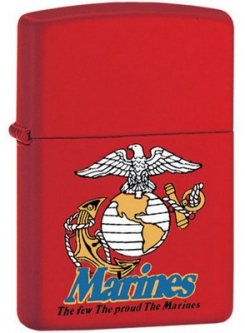 US Marines Logo Zippo&Reg; Lighter Red