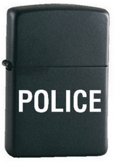 Police Zippo&Reg; Lighter Black/White