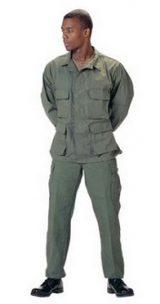 Military Fatigues Olive Drab Pants Rip Stop