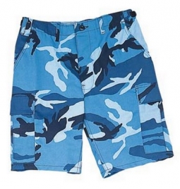 Blue Camouflage Shorts Military Cargo Shorts Size 2XL