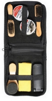 Military Style Shoe Care Kit With Carry Case