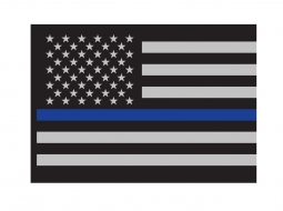 Thin Blue Line USA Flag Decal