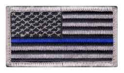 Thin Blue Line Police USA Flag Patch