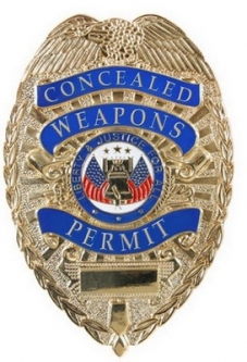 Deluxe Badge Concealed Weapons Permit Gold