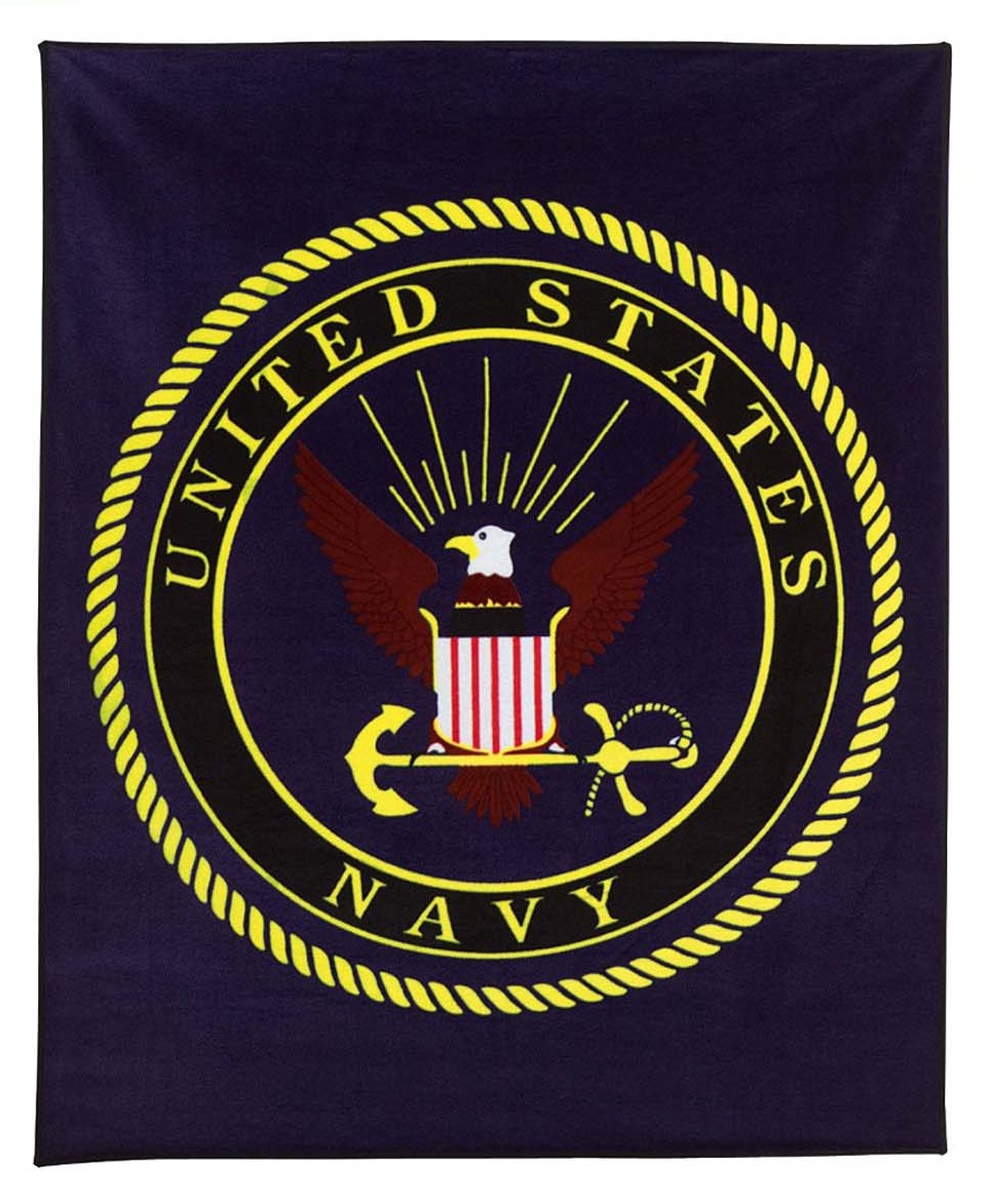 Navy Military Logo Blankets US Military Fleece Blankets Army Navy Shop