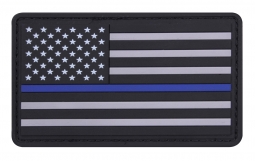 PVC Thin Blue Line USA Flag Patch