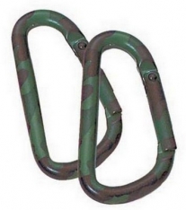 Camo Carabiner Keyrings 60Mm 2 Pack