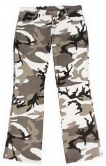 Womens City Camo Stretch Pants Size 7/8