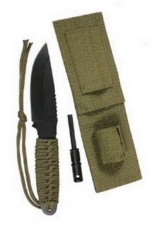 Paracord Knife With Fire Starter 8 Inch