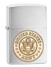 Army Logo Zippo&Reg; Lighter Chrome/Gold