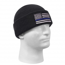 Thin Blue Line Deluxe Embroidered Watch Cap