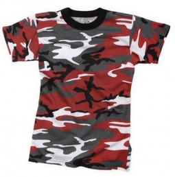 Kids Camo Shirts Red Camouflage