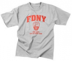 Official FDNY T-Shirt Grey Physical Training Tee 2XL