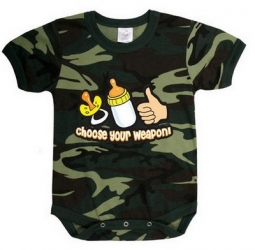 Infant's Camo Romper Choose Your Weapon