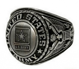 U.S. Army Insignia Ring Men's Silver