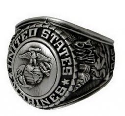 U.S. Marine Corps Insignia Ring Men's Silver
