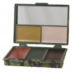 5-Color Camouflage Compac Face Paint - Military Digital Forest - Black/Brown/Tan/Carmel/Leaf Green