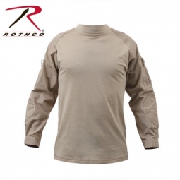 Military Combat Shirts Solid Khaki Shirt