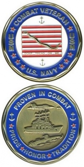 Challenge Coin-Navy Combat Veteran