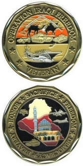 Challenge Coin-Oper Iraqi Free Veteran