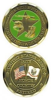 Challenge Coin-U.S. Army Retired