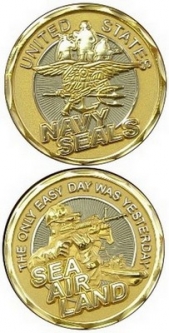 Challenge Coin-United States Navy Seals (Gold)