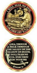 Challenge Coin-Fear No Evil (Psalms 23)