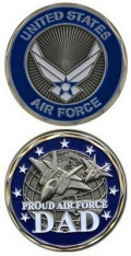 Challenge Coin-Proud Air Force Dad