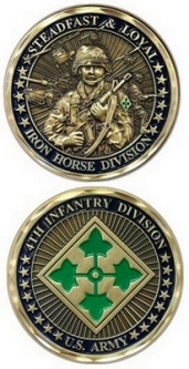 Challenge Coin -4Th Infantry Division W/O Horse