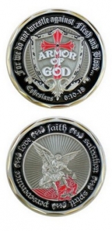 Challenge Coin-Armor Of God Shield St. Michael