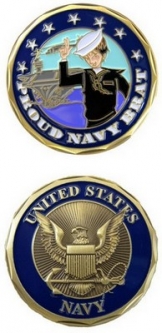 Challenge Coin-Proud Navy Brat