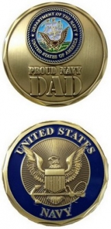 Challenge Coin-USN Proud Navy Dad