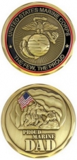 Challenge Coin-Proud Marine Dad