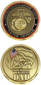 Challenge Coin-Proud Marine Dad